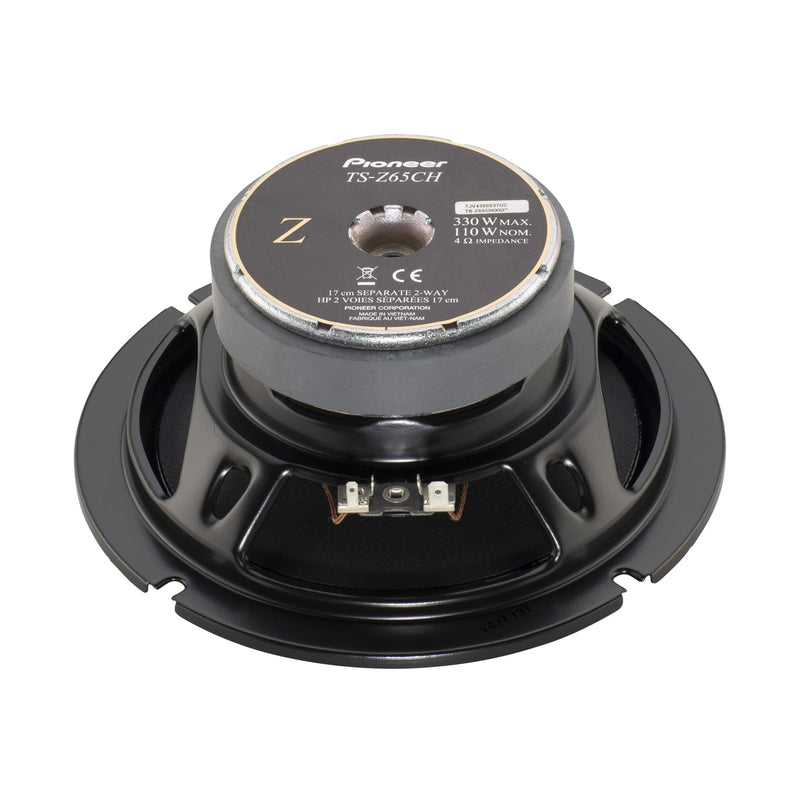 Pioneer car speaker on a white background