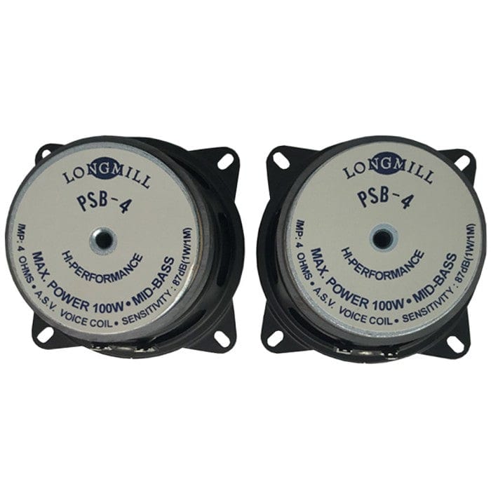 Longmill PSB-4 4" Mid-Bass Retro Speakers 200W Total Power ideal For Older Cars