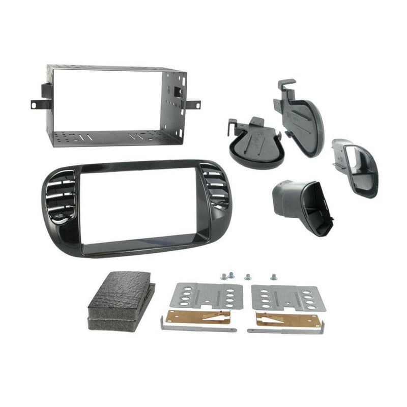 Connects2 CT23FT13 Double DIN Facia Plate for Fiat 500 Air Con 08> Black