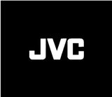 JVC logo in white on a black background
