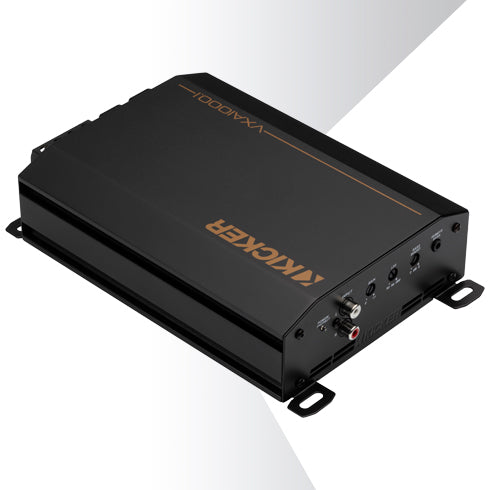 KICKER VXA1000.1 1000W mono Class-D car amplifier with remote bass control