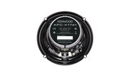 A Kenwood KFC-X1741 12-inch car audio speaker shown from the back, featuring a black circular frame, silver metal internal components, and a black label with white text, set against a plain white background.