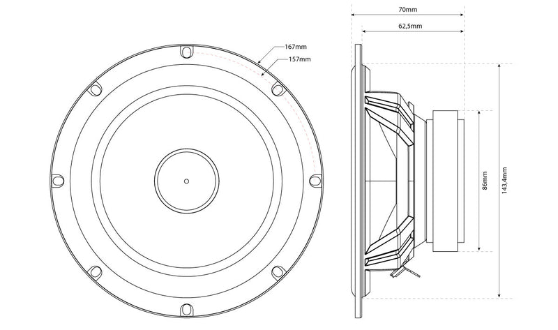 MTX TR65S 6.5 inch 165mm 2 way component speakers 450W peak silk dome tweeter car audio upgrade system