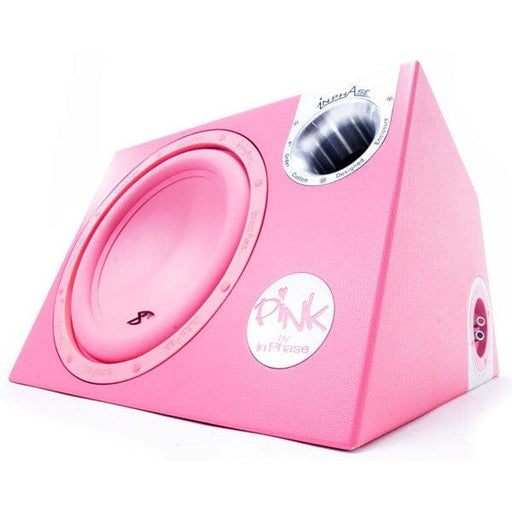 In Phase XTP12A 12 inch 1400W active subwoofer in custom pink enclosure