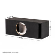 In Phase BX10TREX 10" Slot Ported Subwoofer Enclosure for DB Audio TREX10 (Box only)
