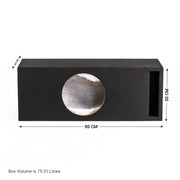 In Phase BX10TREX 10" Slot Ported Subwoofer Enclosure for DB Audio TREX10 (Box only)
