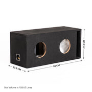 BX28XT Double 8" Ported Subwoofer Enclosure for TWO In Phase XT-8 Subwoofers
