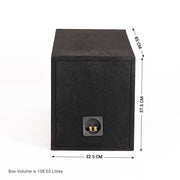 BX28XT Double 8" Ported Subwoofer Enclosure for TWO In Phase XT-8 Subwoofers
