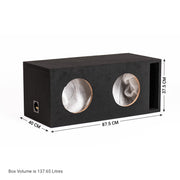 In Phase BX210XT Double 10" Ported Subwoofer Enclosure for TWO In Phase XT-10
