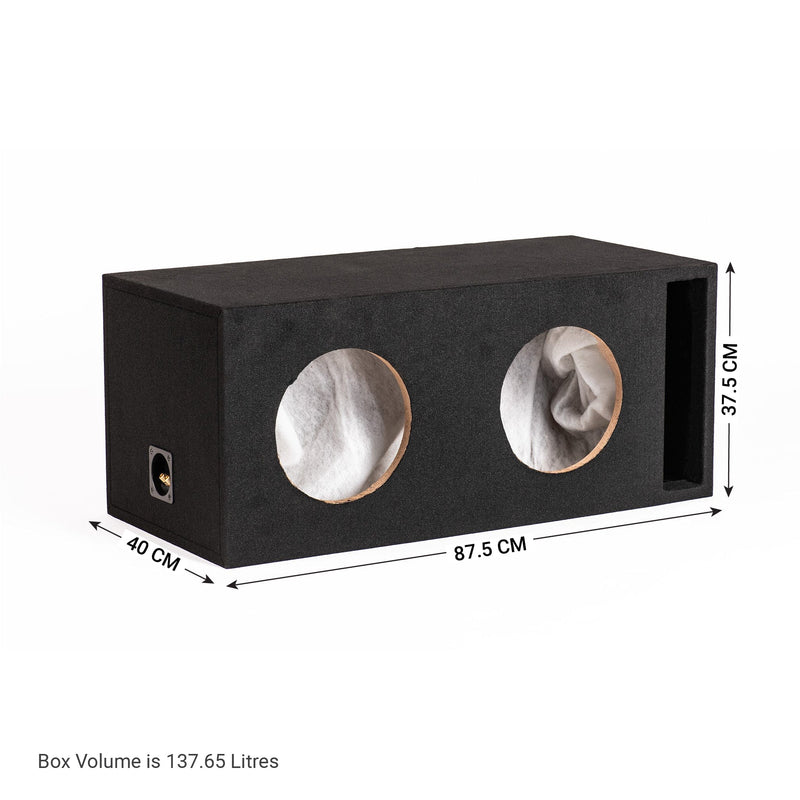 In Phase BX210XT Double 10" Ported Subwoofer Enclosure for TWO In Phase XT-10
