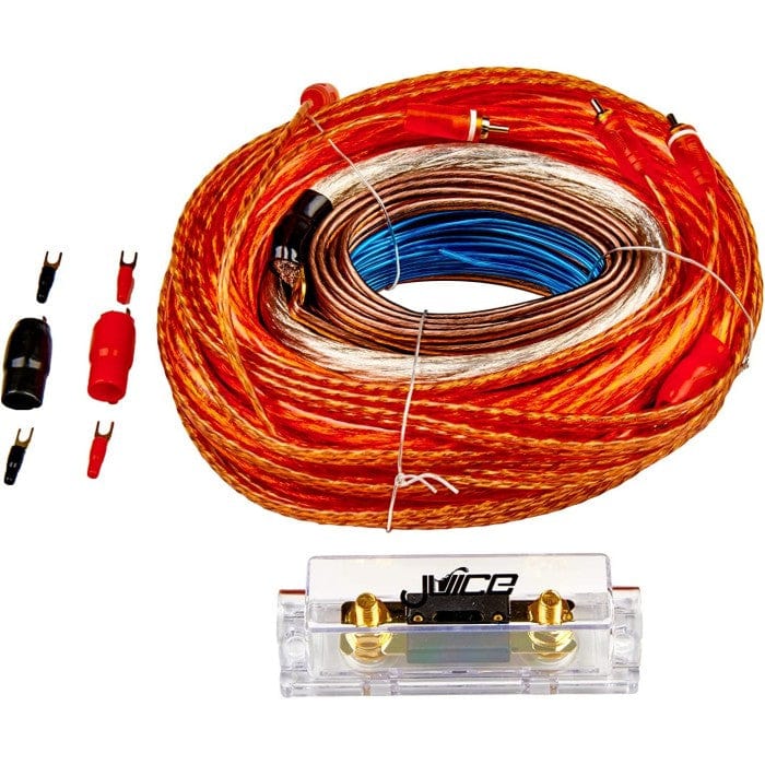 Juice Amp Wiring and Fitting Parts Juice JWTRU21 2 Gauge High Power Amplifier Wiring Kit 3800W
