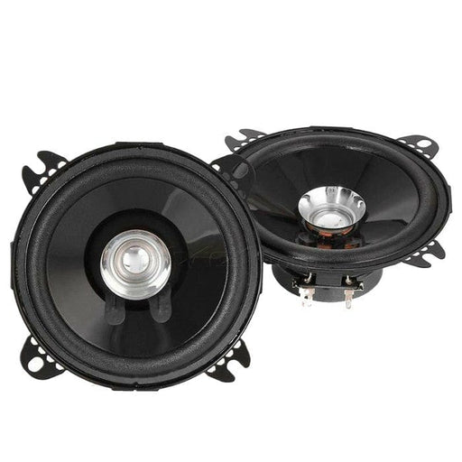 Pair of car speakers on a white background