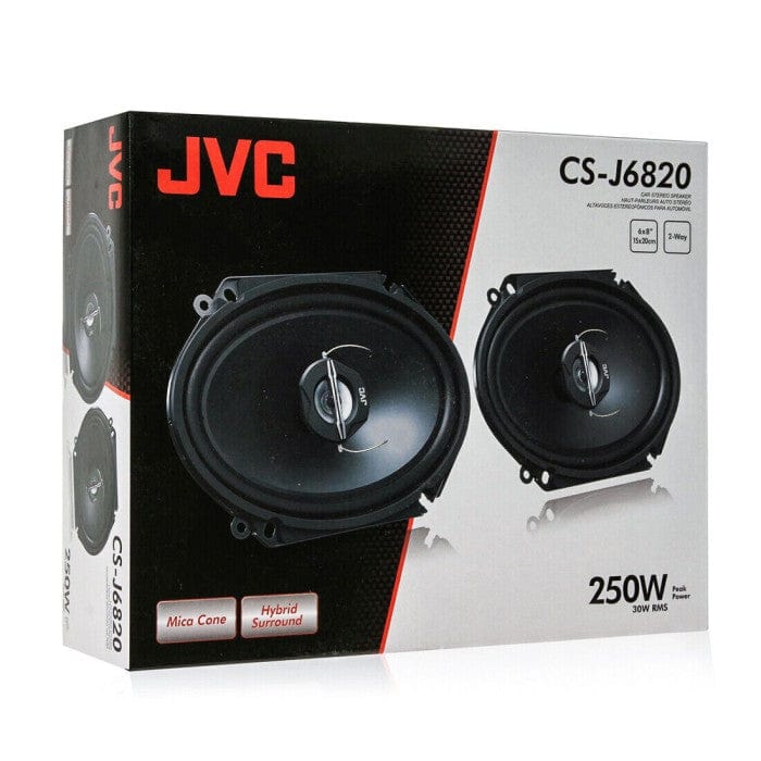 JVC car speaker packaging with model number CS-J6820 on a white background