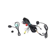 Car wiring harness with various connectors on a white background