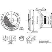 Kenwood KFC-E130P 13cm 2-way component speakers with separate tweeters and inline crossover system