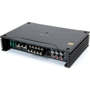 Kenwood car audio amplifier on a white background