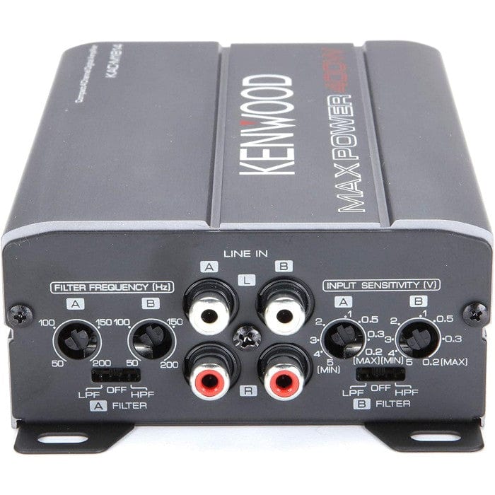 Kenwood KAC-M1814 4-Channel Compact Bridgeable Marine/Motorsports 400W Max Power Digital Amplifier