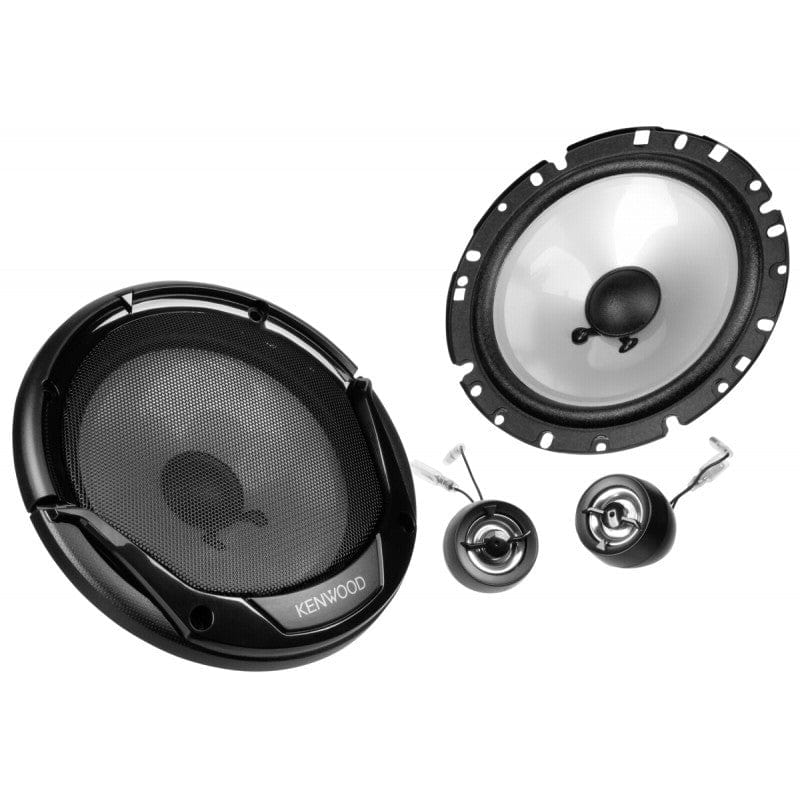 Kenwood car speakers on a white background