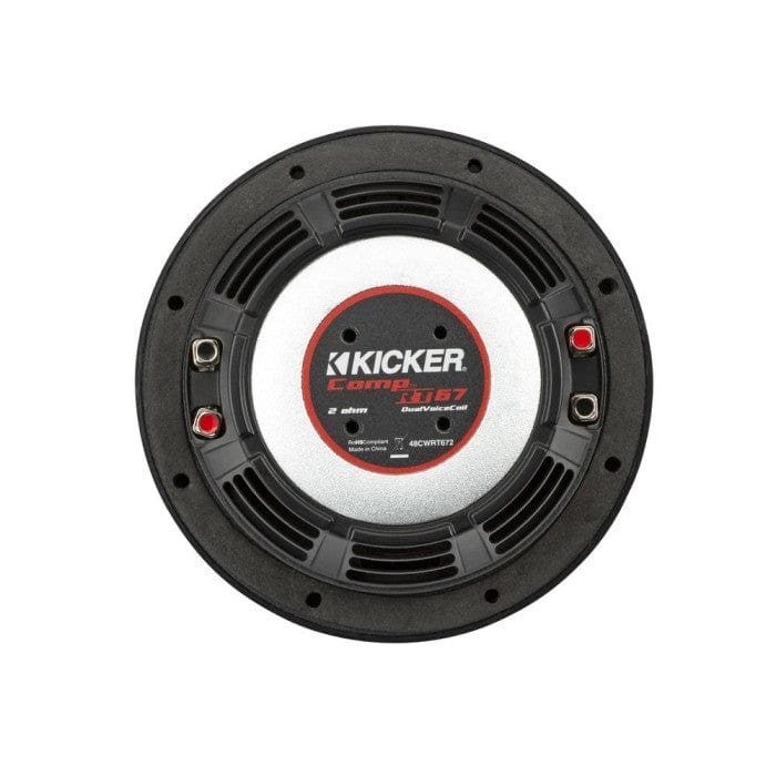 Kicker 48CWRT672 COMPRT 6.75" THIN PROFILE DUAL VOICE COIL SUBWOOFER - 2 OHM