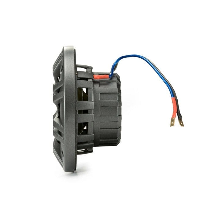 Car speaker with wiring on a white background