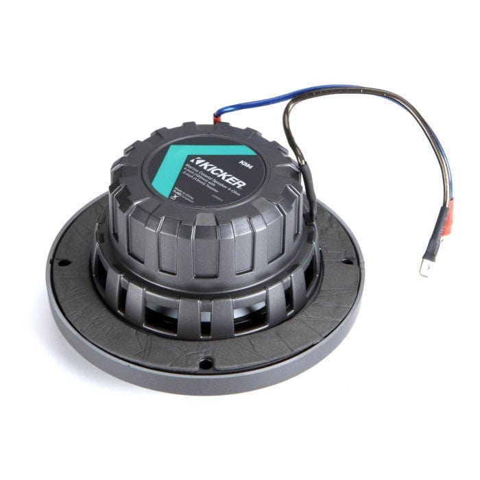 Kicker 45KM44 4" 100 mm Coaxial Speaker System With White & Charcoal Grills