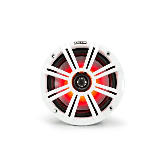 Kicker 45KM654L 6.5" 165 mm Coaxial Speaker System With White & Charcoal LED Grills