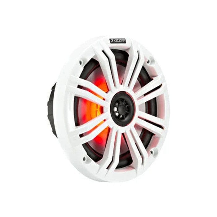 Kicker 45KM654L 6.5" 165 mm Coaxial Speaker System With White & Charcoal LED Grills