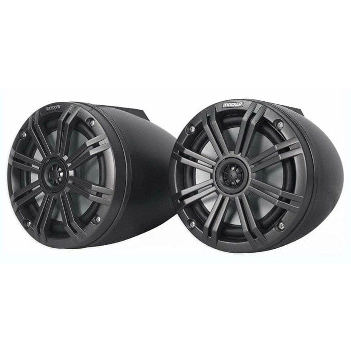 Kicker 46KMFC65 6.5" 165 mm Surface Coaxial Speaker System With Charcoal LED Grills