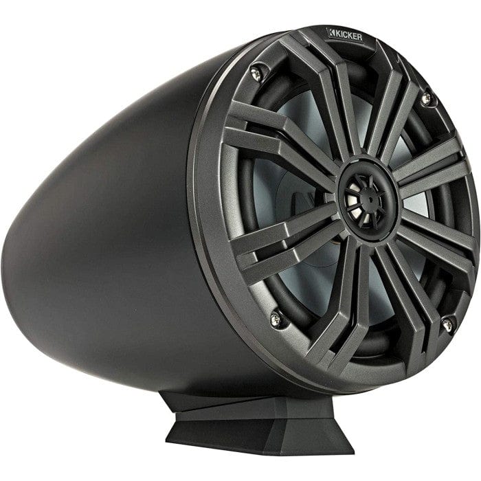 Kicker 46KMFC8 8" 200 mm Surface Coaxial Speaker System With Charcoal LED Grills