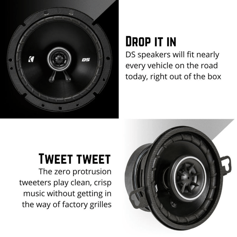Kicker 43DSC6504 6.5 inch coaxial car speakers DS series