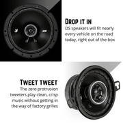 Kicker 43DSC69304 6x9 inch 3-way triaxial car speakers DS series black