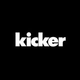 kicker logo in white on a black background