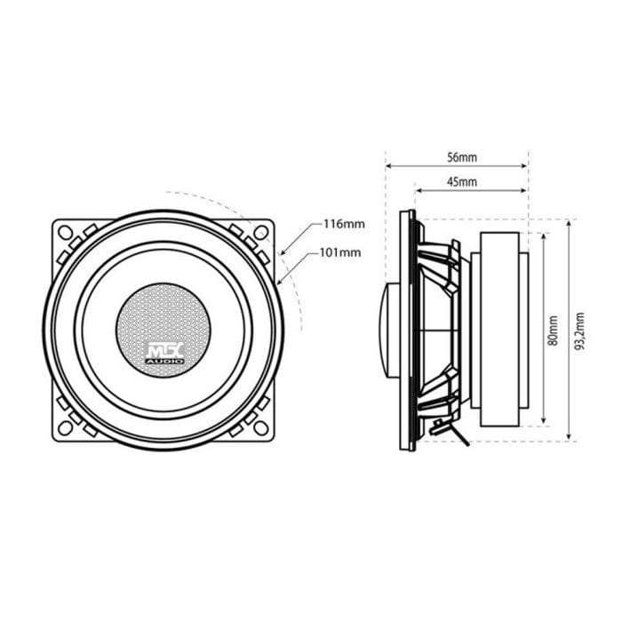 MTX TR40C TERMINATOR 4" 100 MM 2-WAY COAXIAL SPEAKERS