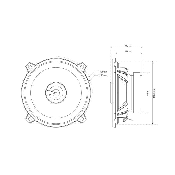 MTX TR50C TERMINATOR 5.25" 130 MM 2-WAY COAXIAL SPEAKERS