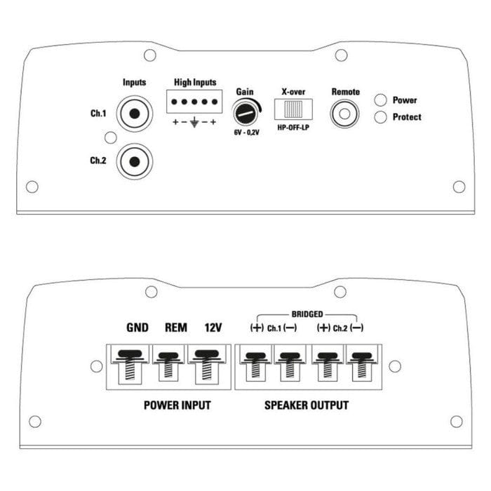 MTX TERMINATOR 220W 2 CHANNEL CLASS A/B FULL RANGE AMPLIFIER TR275