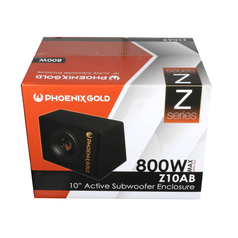 Phoenix Gold Z10AB - 10" Compact Powered Subwoofer with Built-In Amplifier