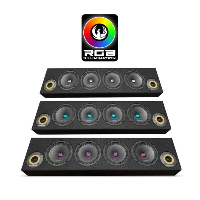 Phoenix Gold ZP65BOXRGB - 6.5" RGB LED Marine Speakers with Enclosed Box