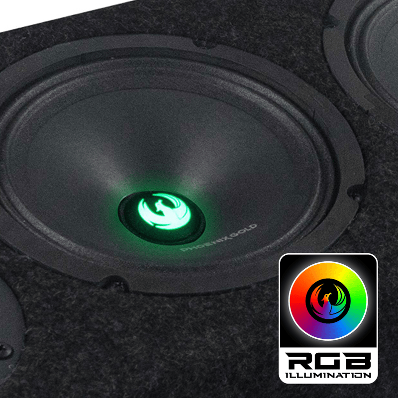 Phoenix Gold ZP65BOXRGB - 6.5" RGB LED Marine Speakers with Enclosed Box