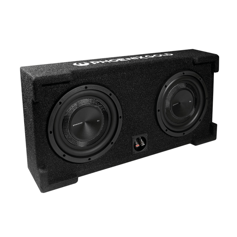 Phoenix Gold ZX28PBS Passive Dual 8" 300 W RMS 4Ohm SVC Passive Radiator Box Down Firing