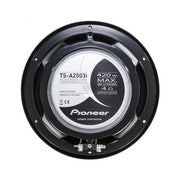 Pioneer speaker with technical specifications on a white background