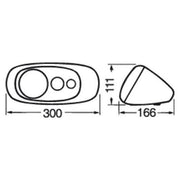 Technical drawing of a mechanical component with dimensions
