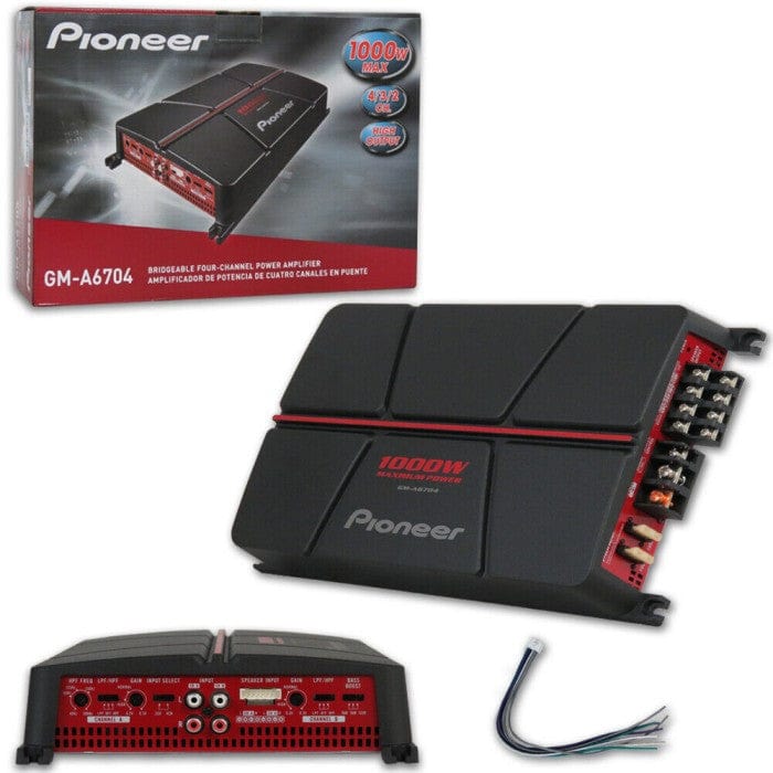 Pioneer GM-A6704 - 1000W 4-Channel Bridgeable Amplifier