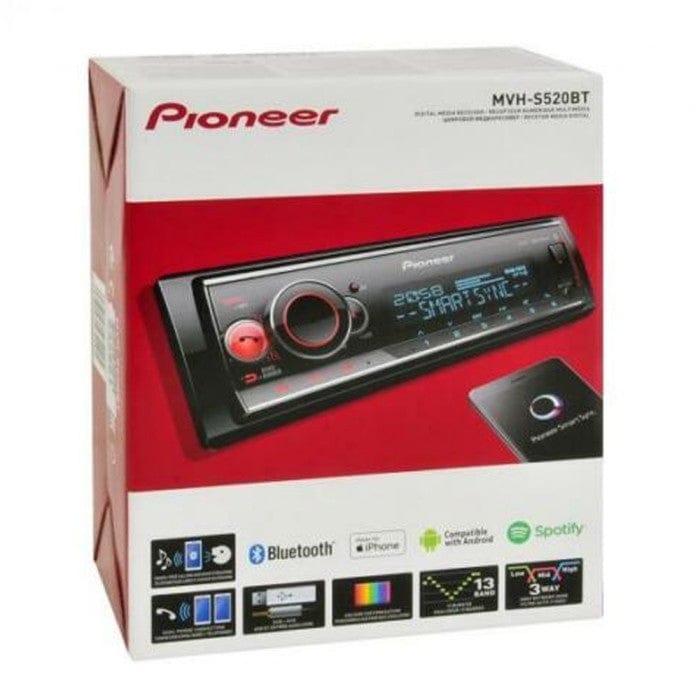 Pioneer MVH-S520BT 1-DIN Receiver with Bluetooth, USB & Smartphone Compatibility