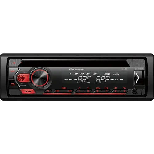 Pioneer DEH-S120UB 1 DIN CD tuner car stereo with USB and AUX and red illumination