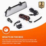 Road Angel Halo View 2 USB-C mirror dash cam RA7300C installed in car