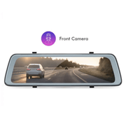 Car rearview mirror with front camera display on a white background