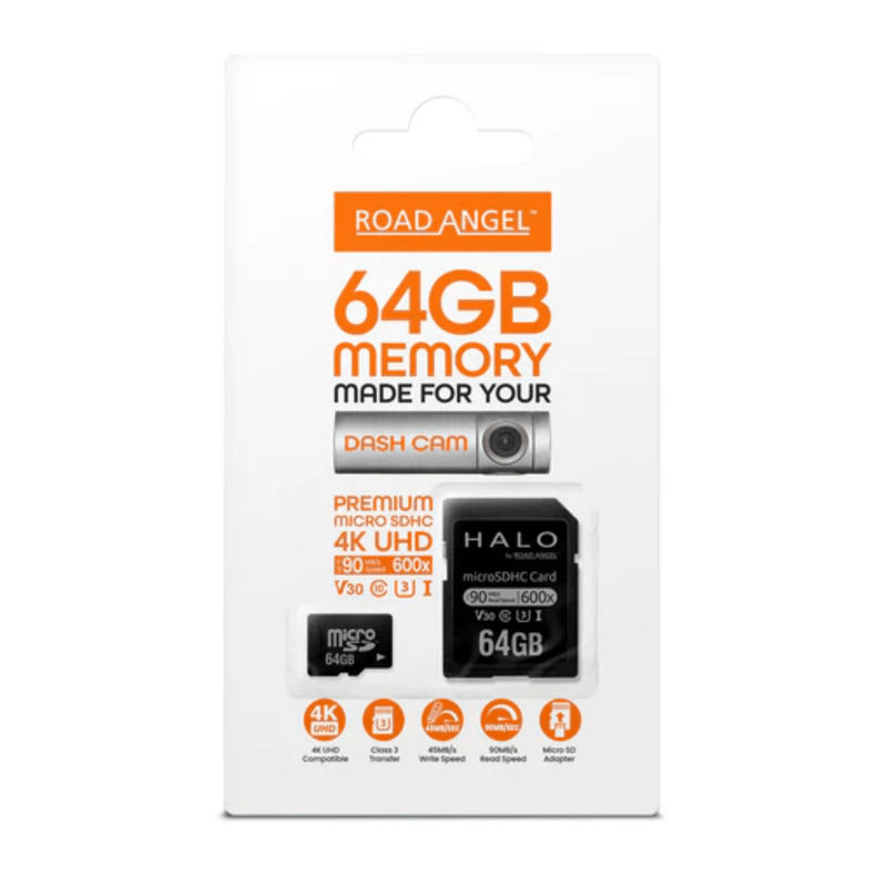 Road Angel 64GB Halo Micro SD Card – High Speed Storage
