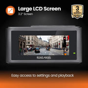 Road Angel Halo Play 4K Dual Dash Cam with 3.2 inch Screen