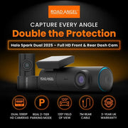 Road Angel Halo Spark Dual Dash Camera – Front and Rear Units