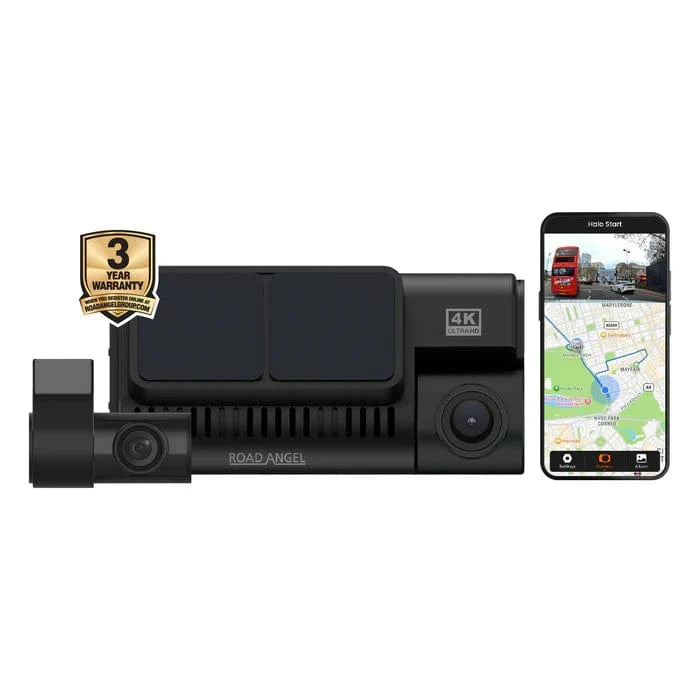 Road Angel Halo Ultima 4K Dual Dash Cam with Parking Mode and Quick Release Mount
